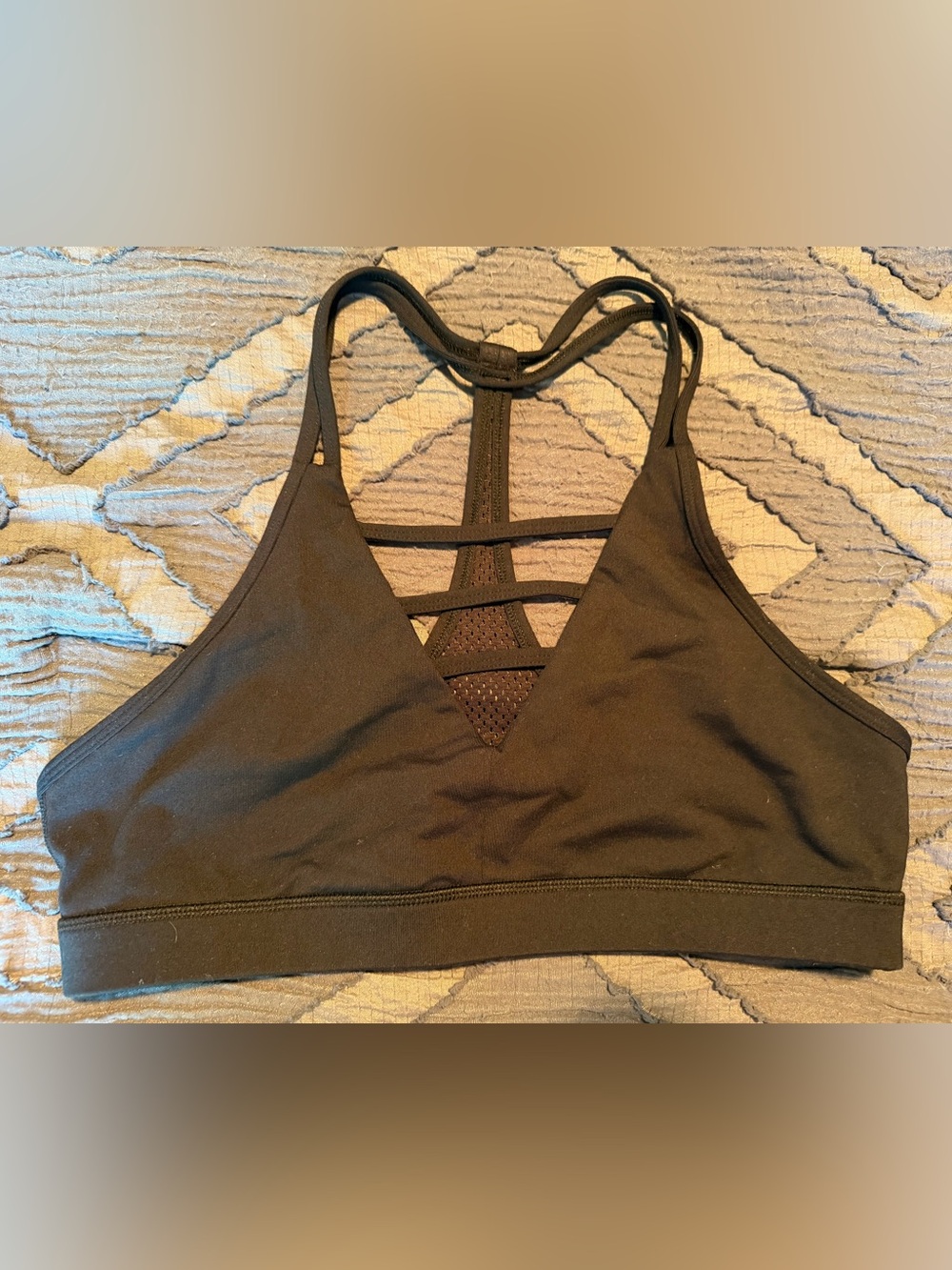 ZYIA Black Strappy Mesh Sports Bra XL